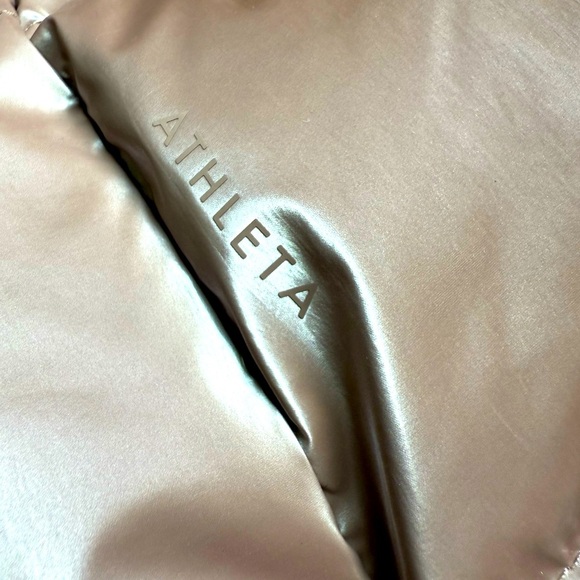 NWOT Athleta Downtown Gilet Downtown Metallic Vest - Picture 11 of 14